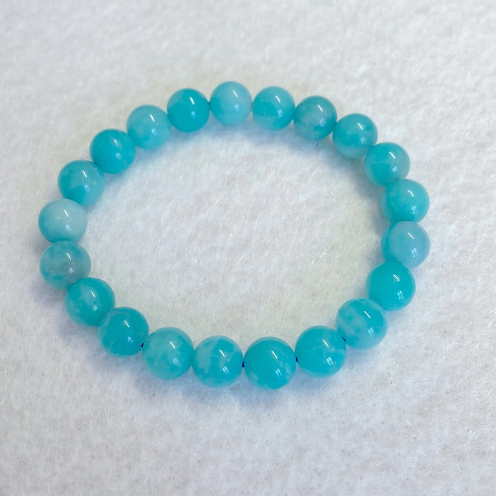Handmade Natural Amazonite Chalecedony Bracelet (Brand New)